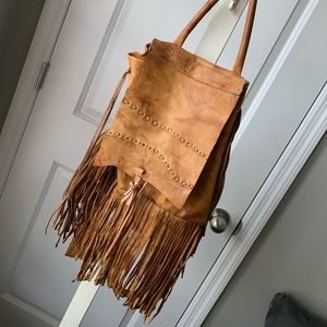 Pamela V Tan Fringe Backpack